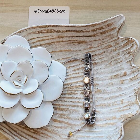 Crystal Seed Bead Boho Woven Adjustable Friendship Bracelet NWT - Picture 3 of 11